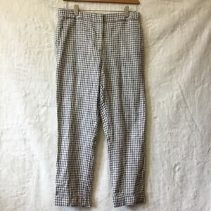 Ann Taylor  White & Black Cuffed Ankle Dress Pants